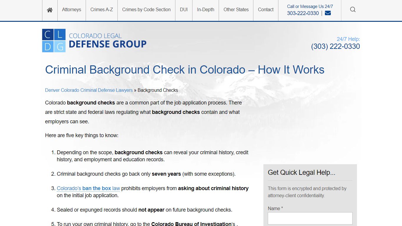 Criminal Background Check in Colorado – How It Works